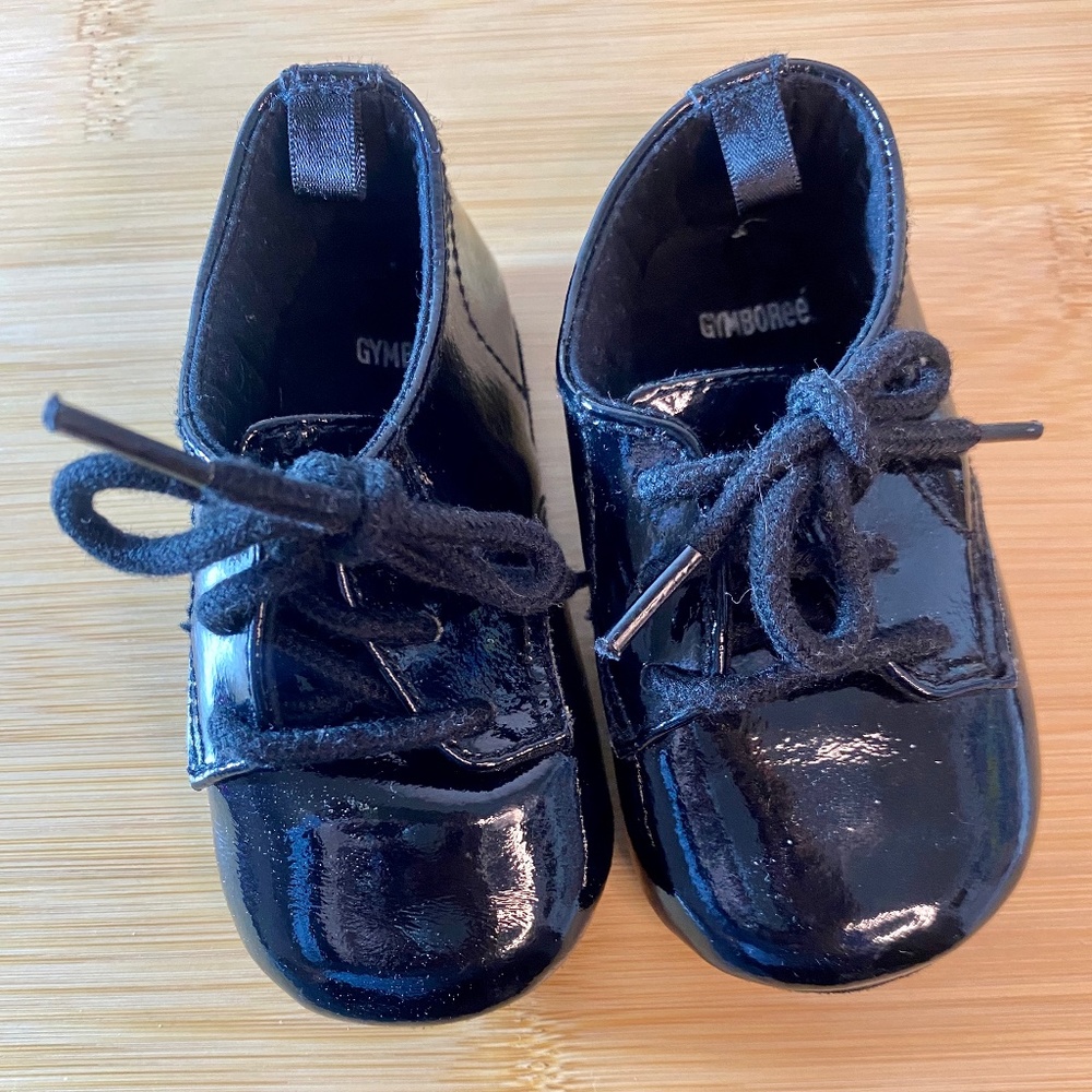 Gymboree Black Patent Leather Soft Sole Baby Shoes Size 4